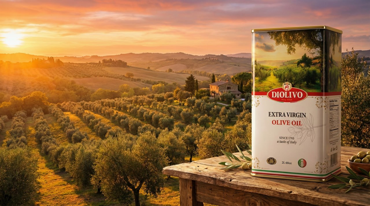 Uliveto al tramonto